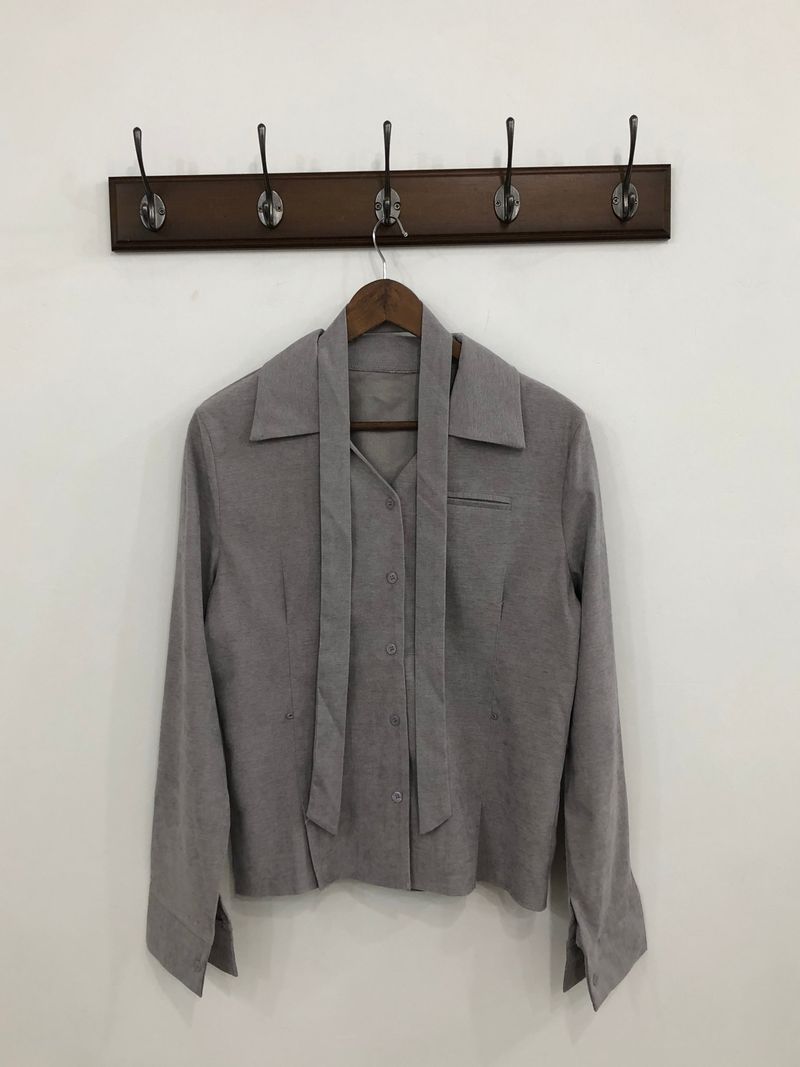 Dual Tie Pintuck Line Shirt