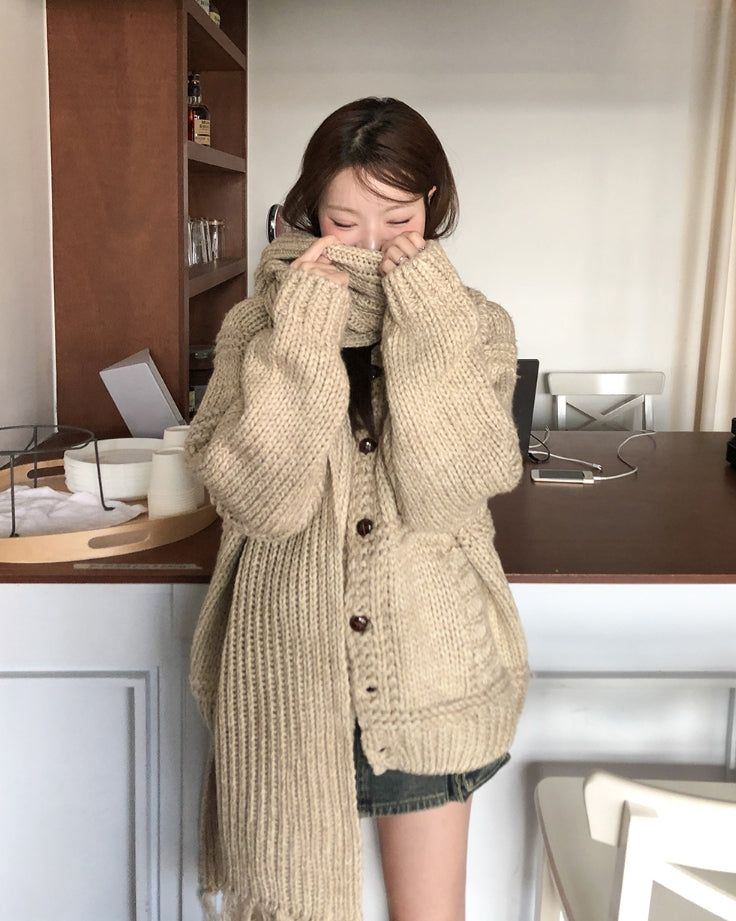 [wool20%] Ellie Bokashi Weaving Muffler