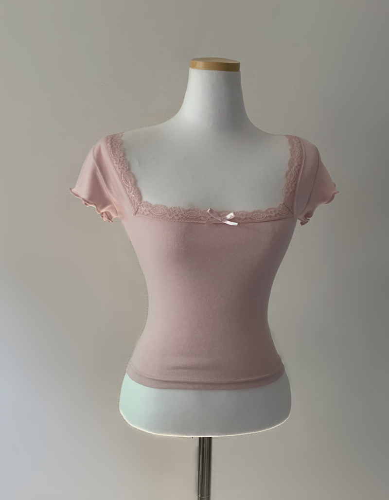 Puruni Ribbon Lace Top (light pink)
