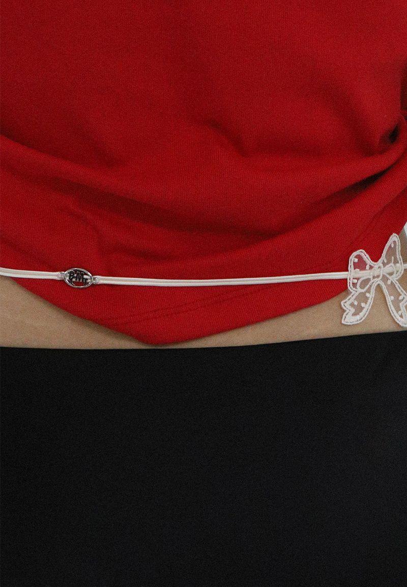 [MADE] Capsule02 Needle Work Ribbon Belt Strap _  Ivory