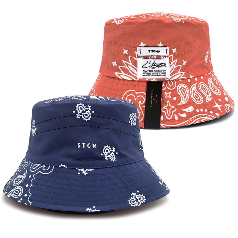 STIGMA(スティグマ)の「23 PAISLEY REVERSIBLE BUCKET HAT NAVY(Hats)」