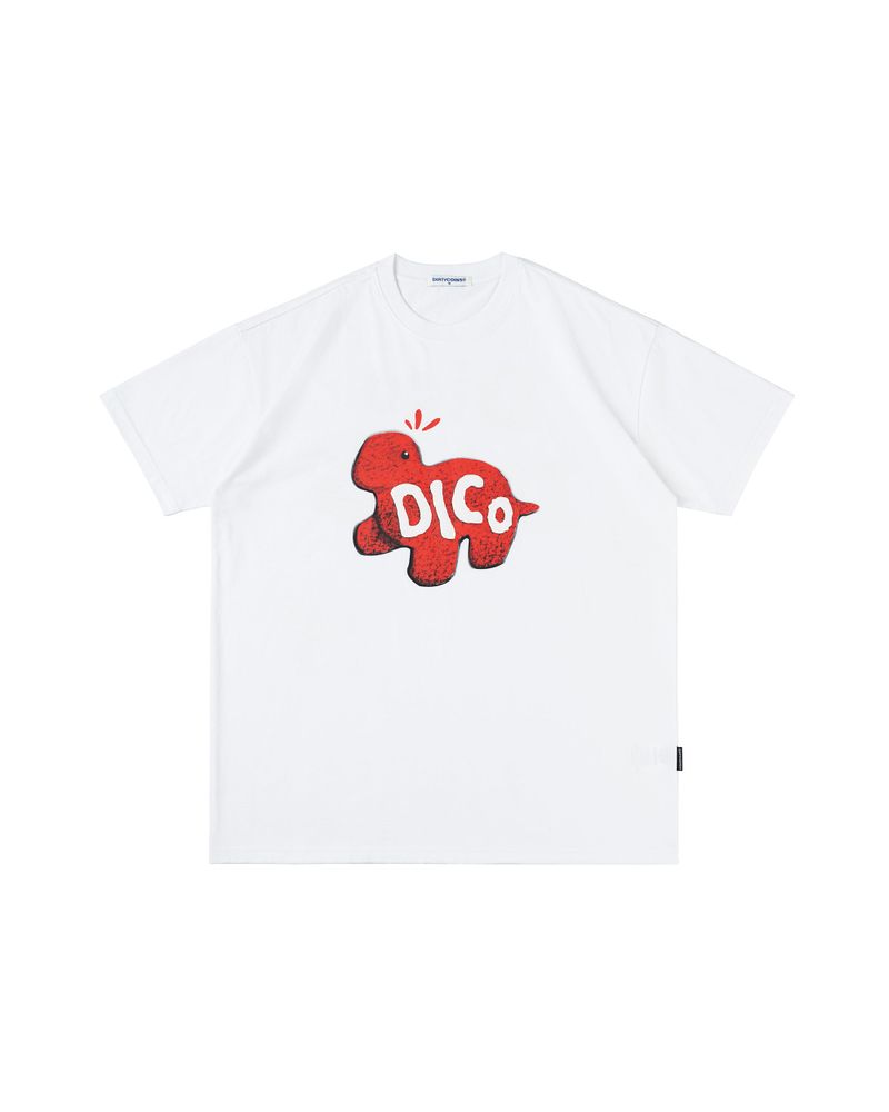 DirtyCoins(ダーティーコインズ)の「Dico Lil Dino Red T-shirt - White(Tops)」