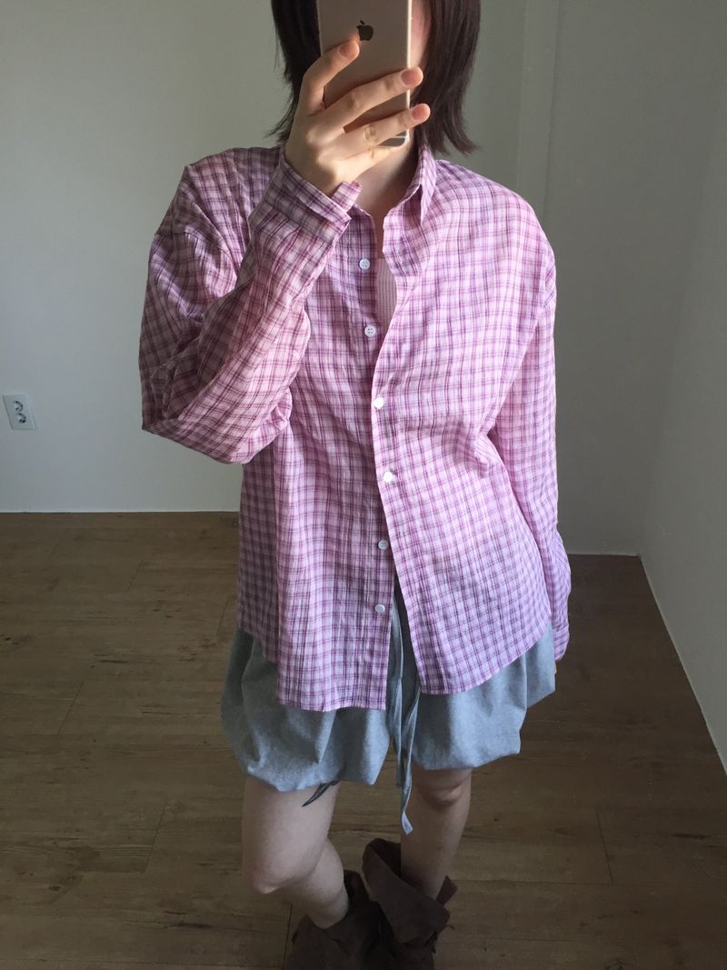 Summer-Vacation Check Shirt (3color)