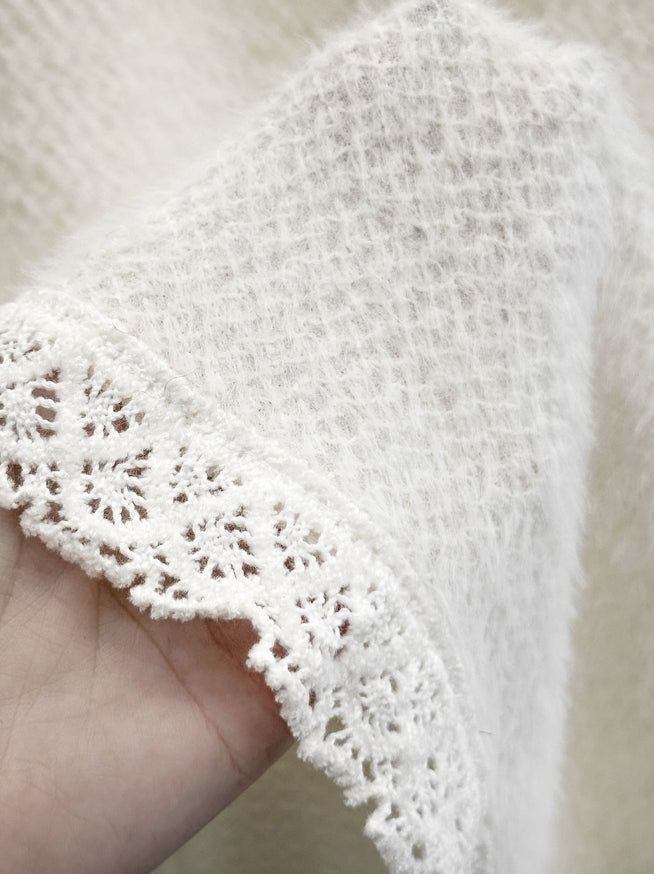 Cozy Lace Knit Long Skirt