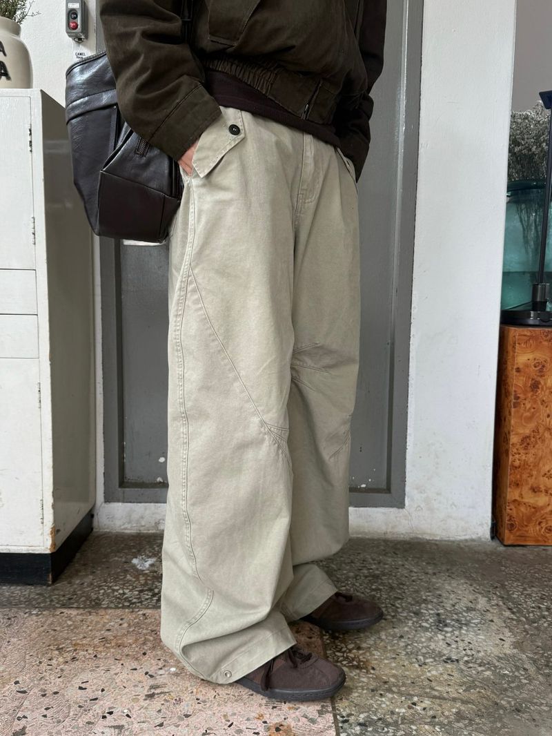 Arthur pin curved pants