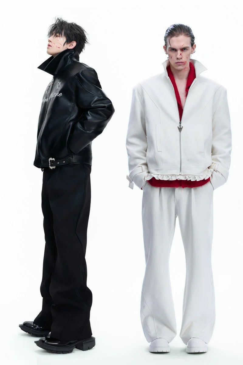 Wide Leg Panel Trousers