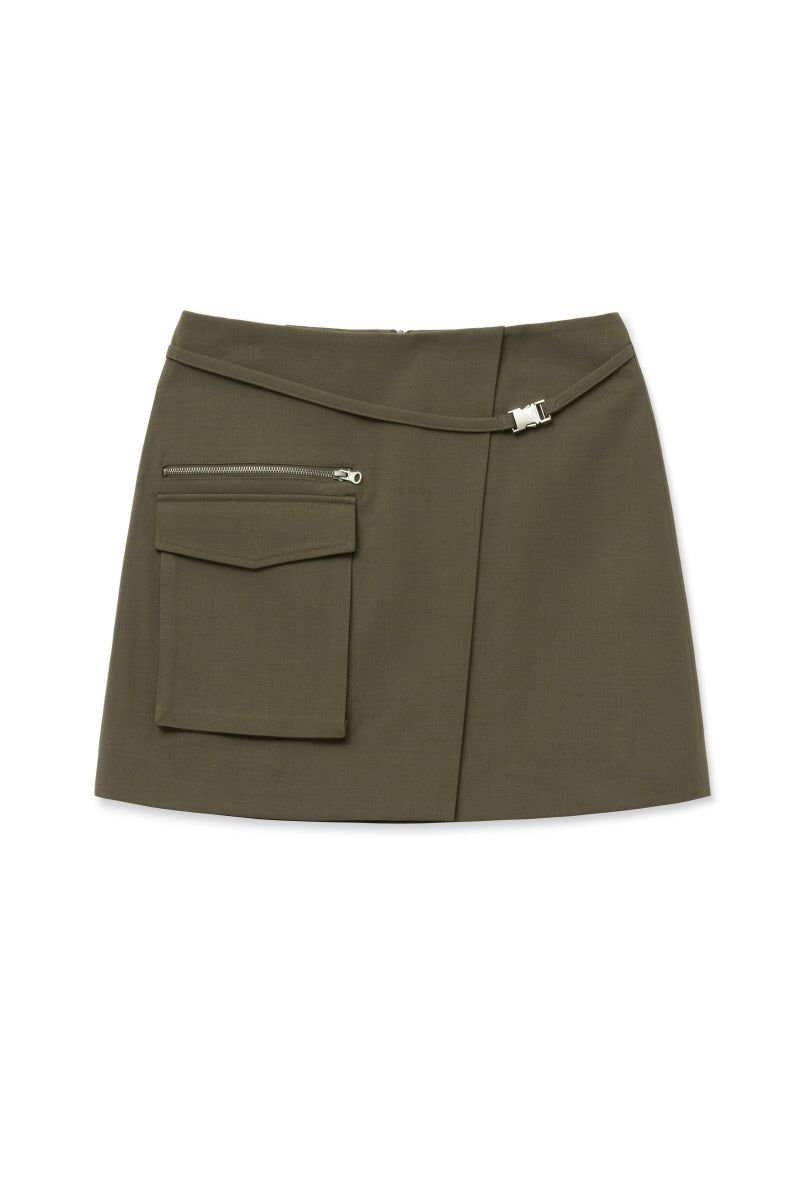 zip skirt (brown)