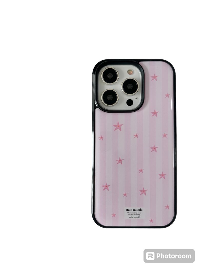 mini pink star phone case
