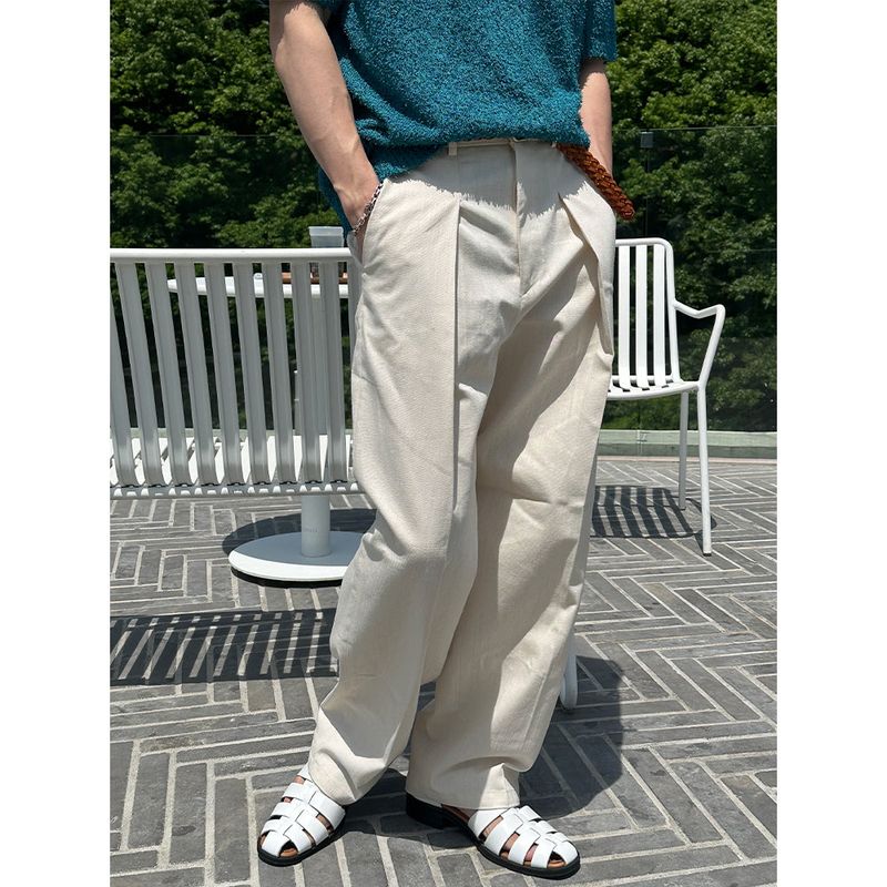 LAURANT（ロラン）の「[S/S] Linen tuck half banding pants(3color)（Pants）」