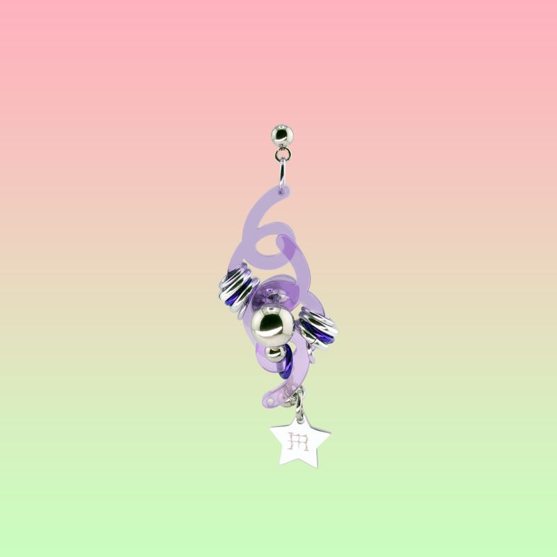 Miao Atelier（ミアオ アトリエ）の「ウィグリーピアス (PURPLE)（アクセサリー）」