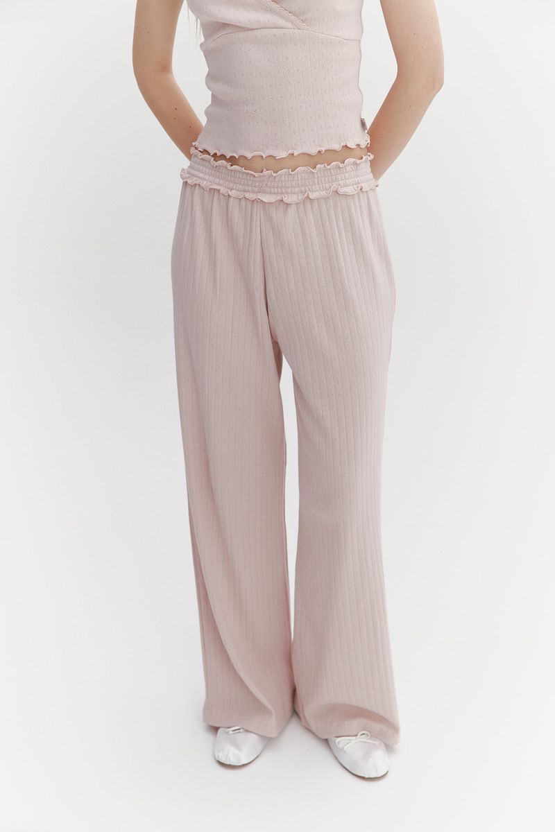Wave Frill Pants Pink