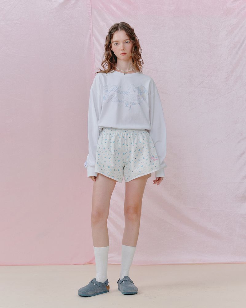 Jellambie shorts | printed shorts with embroidery detail