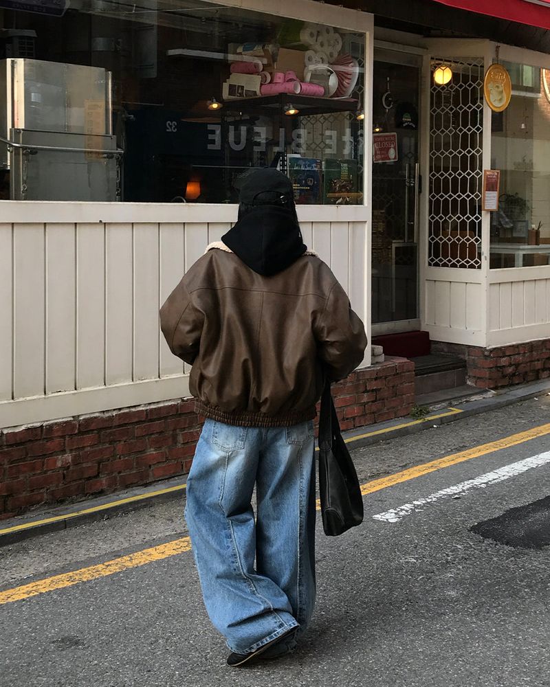 [ORIGINAL] Penta Leather Wool Shearling Jumper