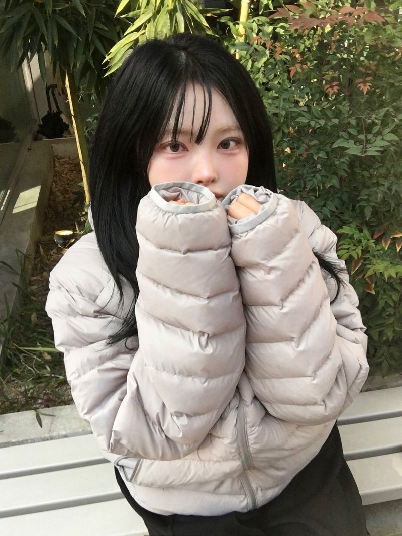 [Premium] Pastel Hooded Lightweight Padded Jacket
