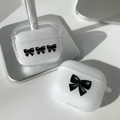 3D Black Ribbon AirPods Case