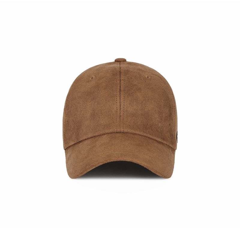 VA Curved Oval Metal Suede Ball Cap  / Brown