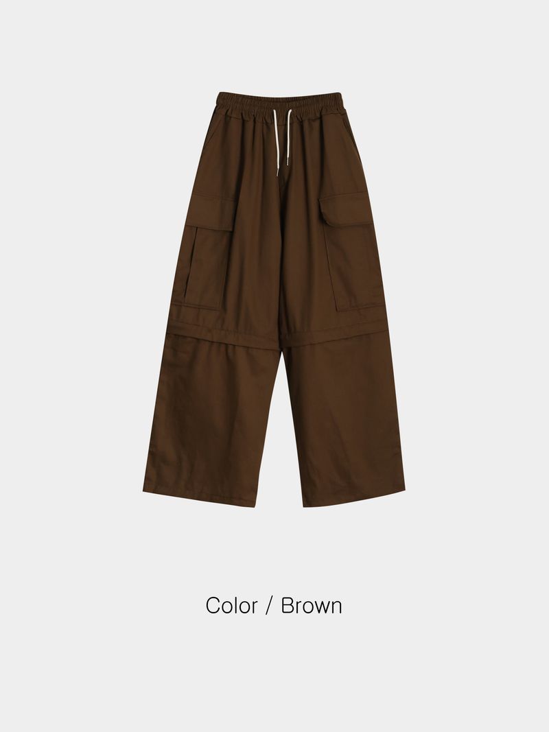 Convertible Wide Cotton Pants (5 Colors)