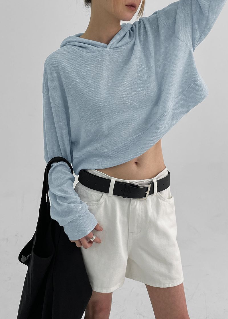 [MADE] Serdi Cropped Linen Hoodie