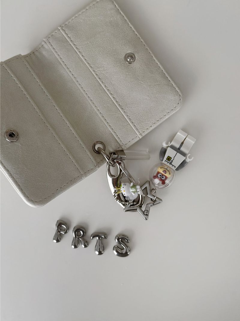 Studded Keyring Card Wallet (2 Colors)