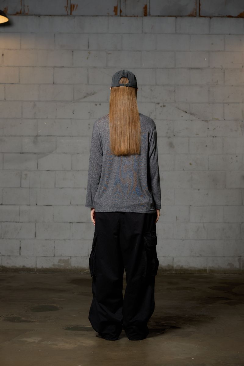 FAIRY WOOL LONG SLEEVE / CHARCOAL