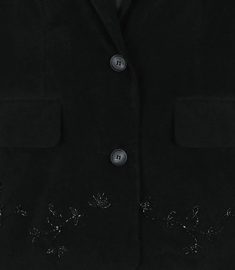 Flower Beaded Classic Jacket