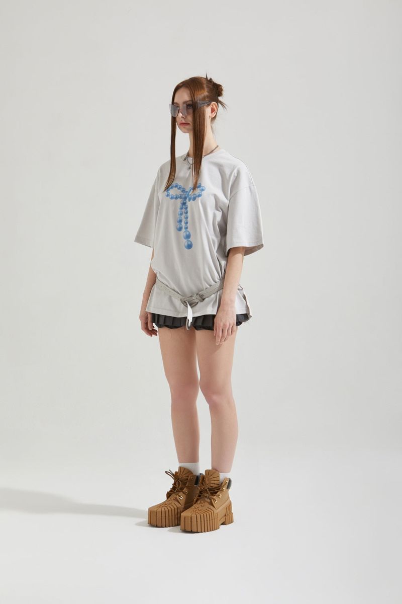 ビーズリボンTシャツ
