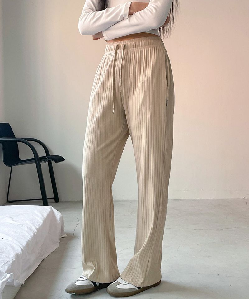 SOFT WIDE BANDING PANTS [2color]