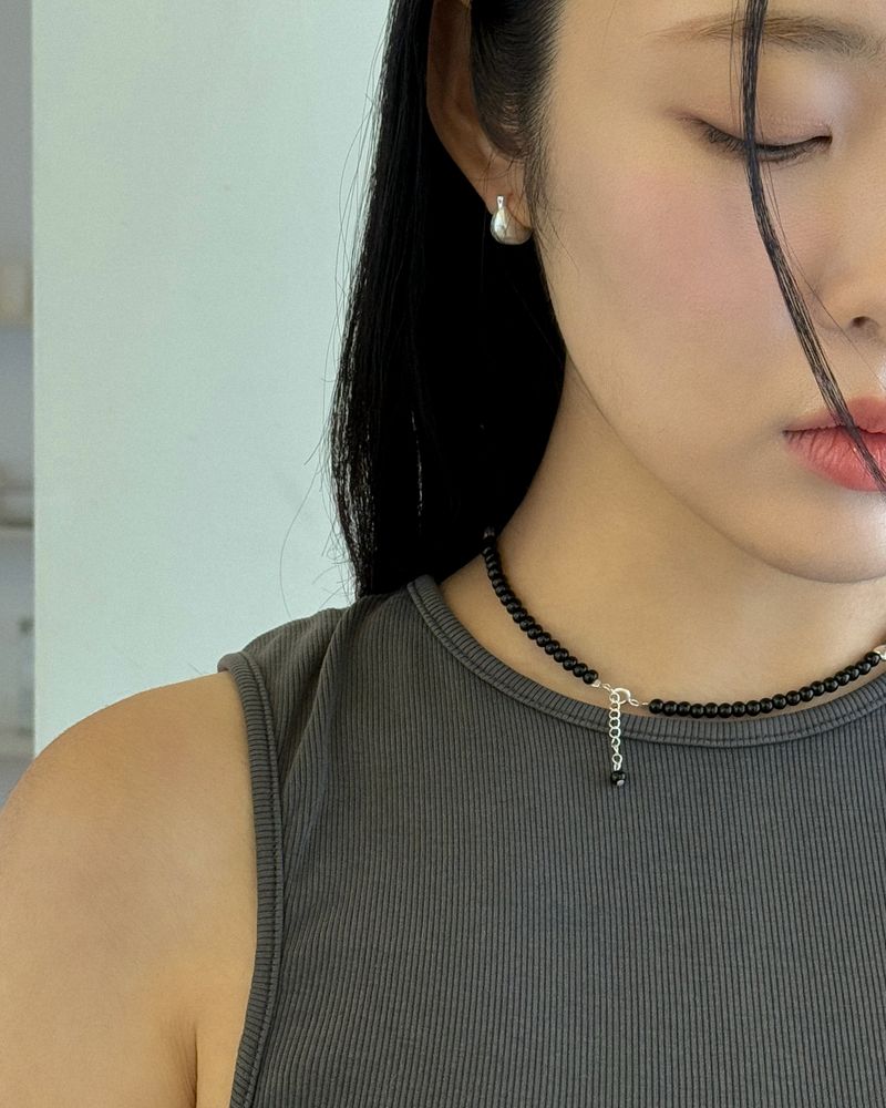 Puff puff earring (silver)