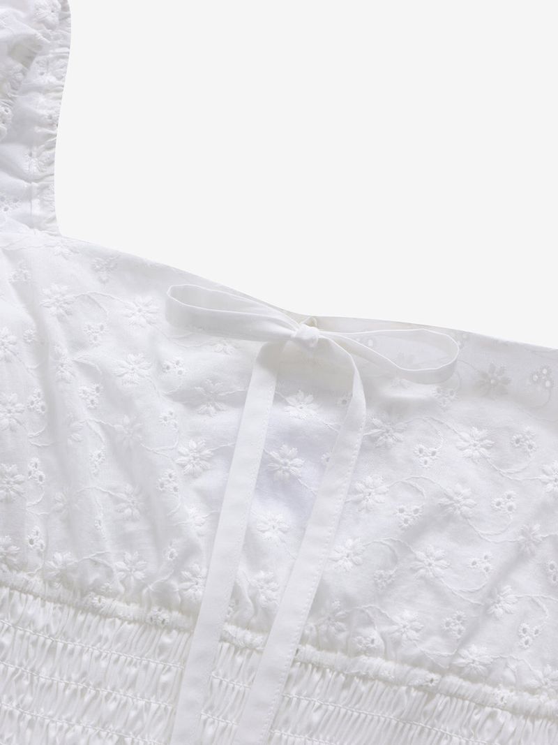 Floral puff blouse (Ivory)