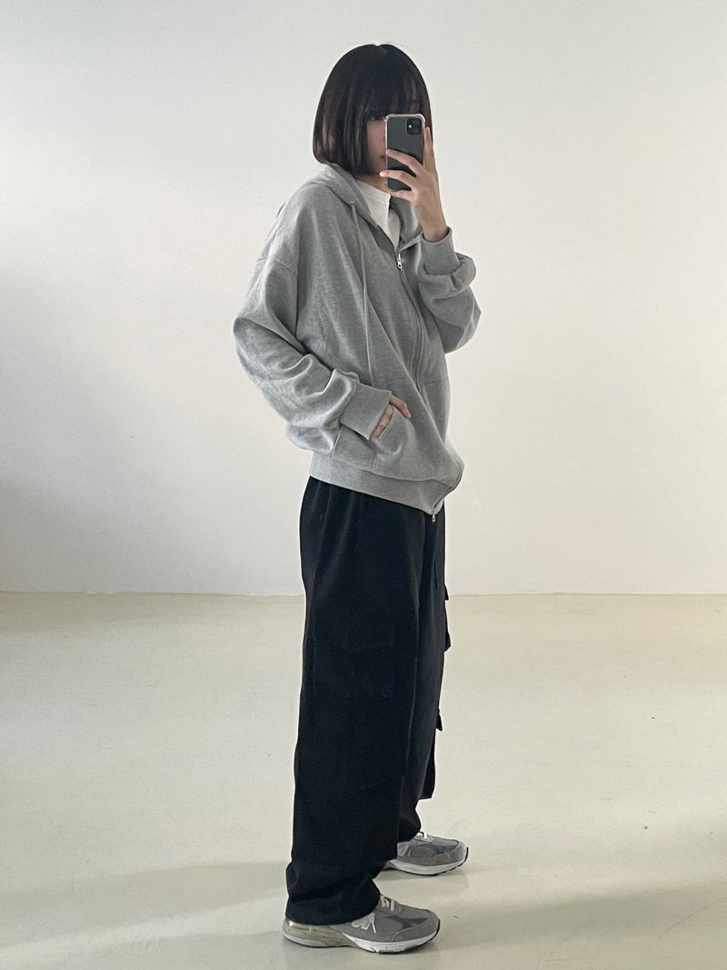 Two way hood zip up
