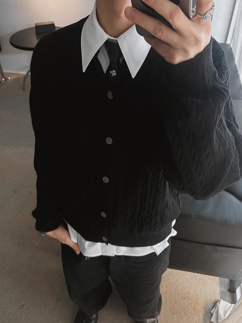 ASCLO Brio Crew Neck Cardigan (9color)