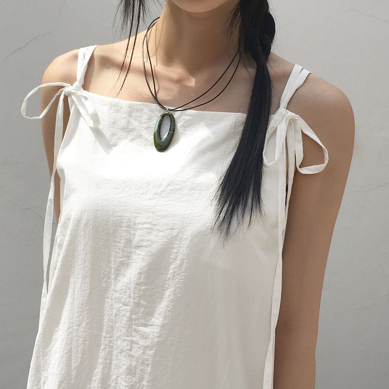 Tusha Ribbon Strap Nylon Layered Mini Dress