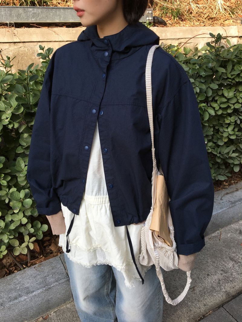 Camden Drawstring Hooded Jacket (2color)