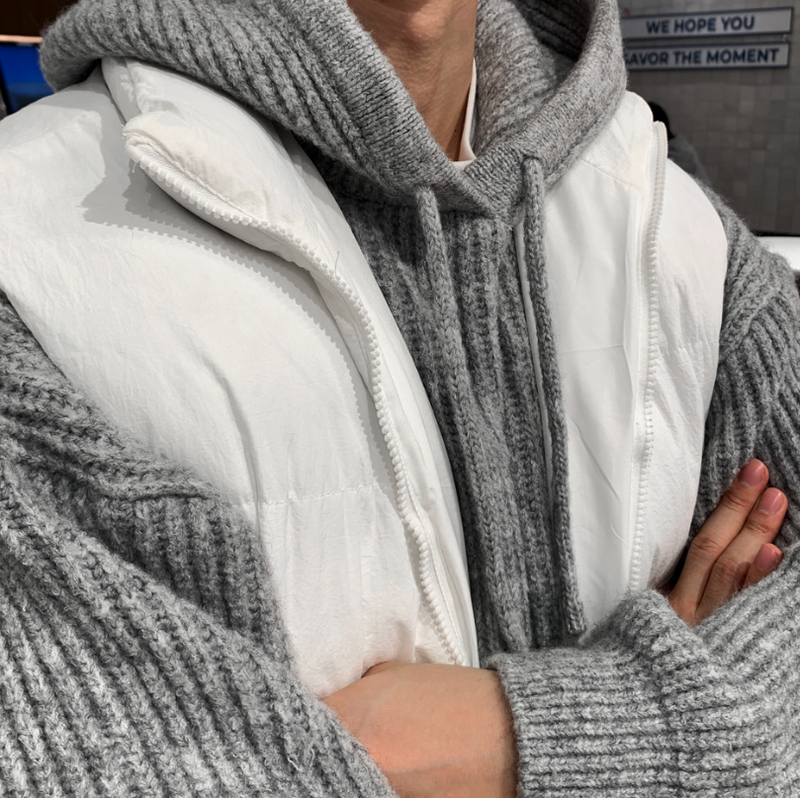  Sydney Heavy Duty Wool Blend Overfit Knit Hoodie