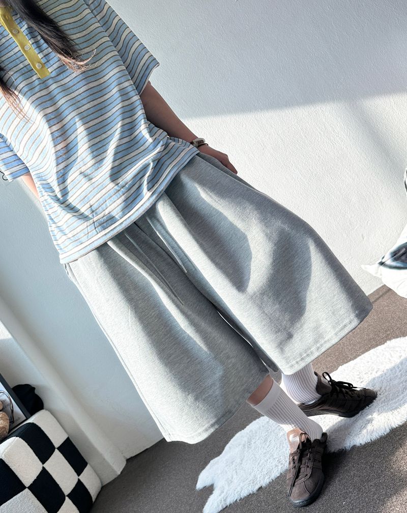 Yuria Cooling Stripe Henley Tee 3color