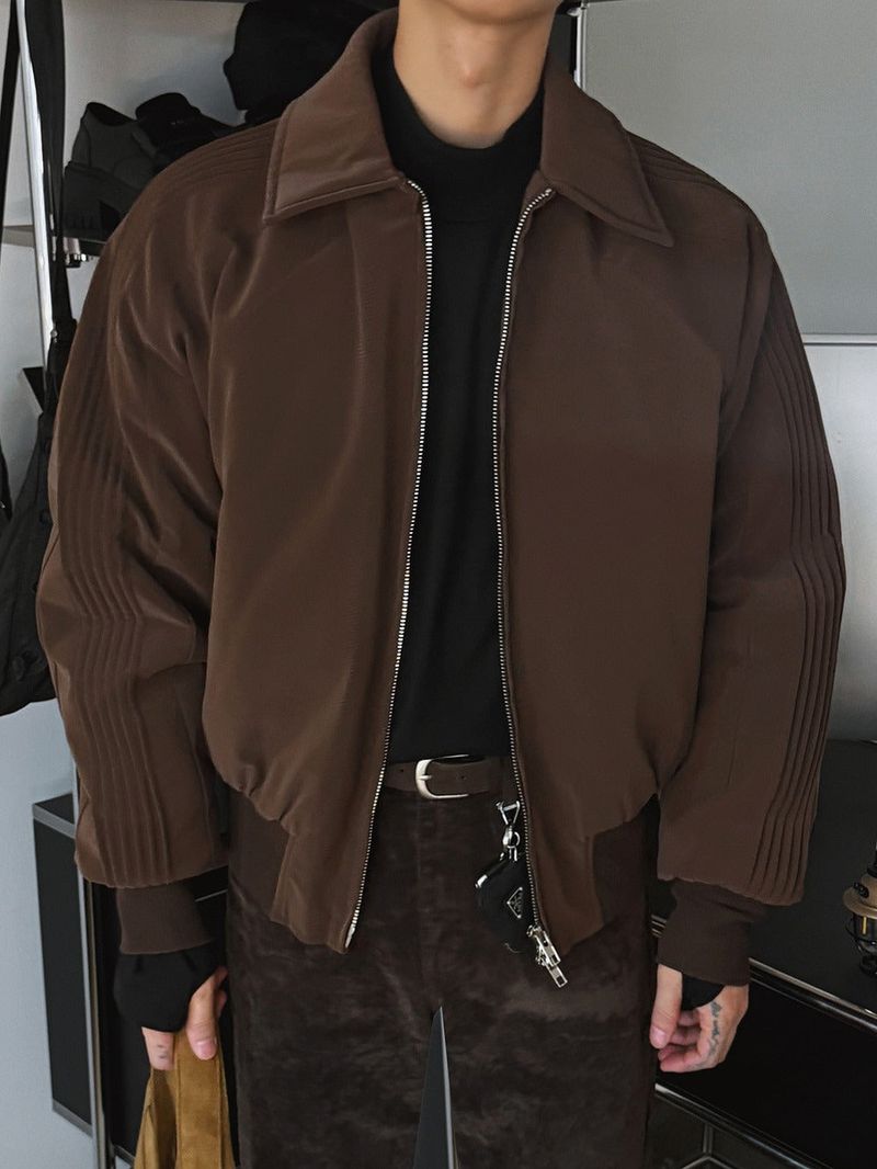 ASCLO Glossy Winter Track Padded Blouson (3color)