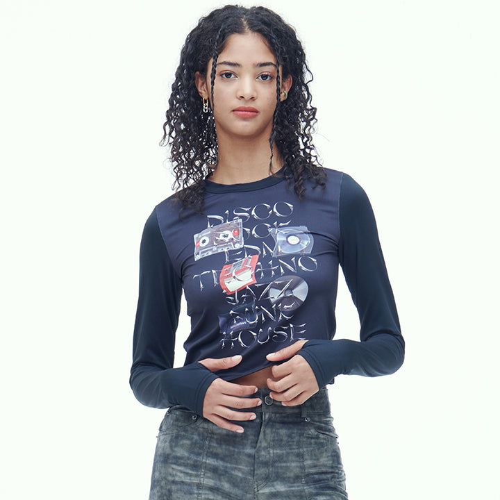 DILETTANTISME（ディレッタンティズム）の「MUSIC WARMER GRAPHIC CROP T（Tops）」