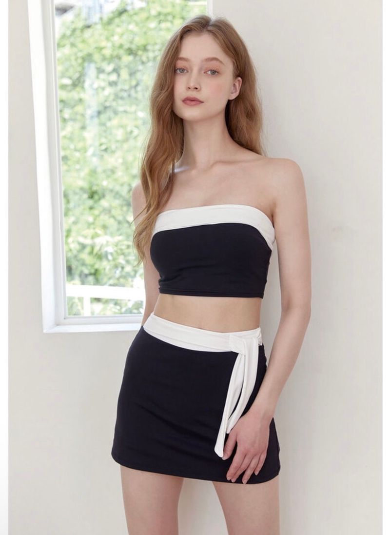 Belted Top & Bottom Set Black