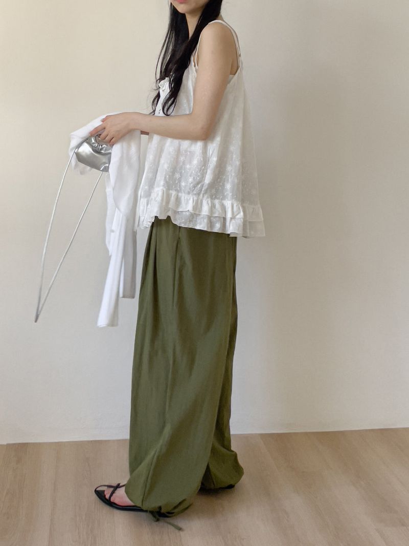 Jacquard Cotton Flare Bustier