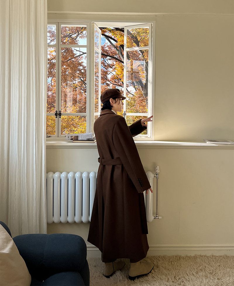 Wool robe hidden coat (2 color)