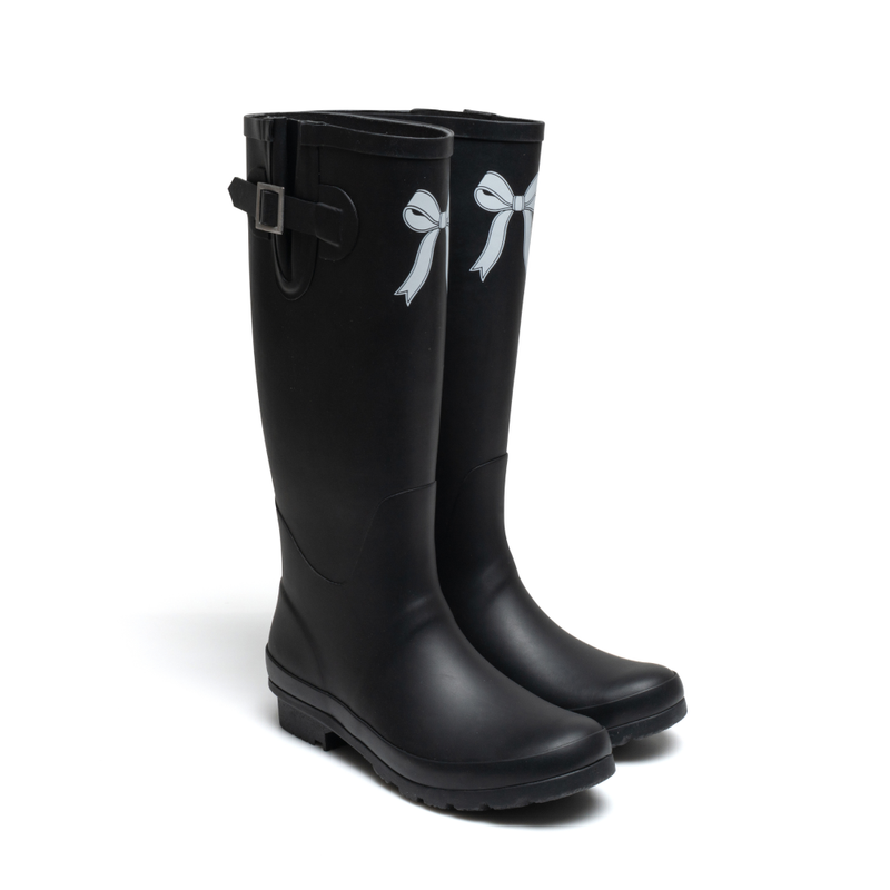 Ribbon Rainboots - Black