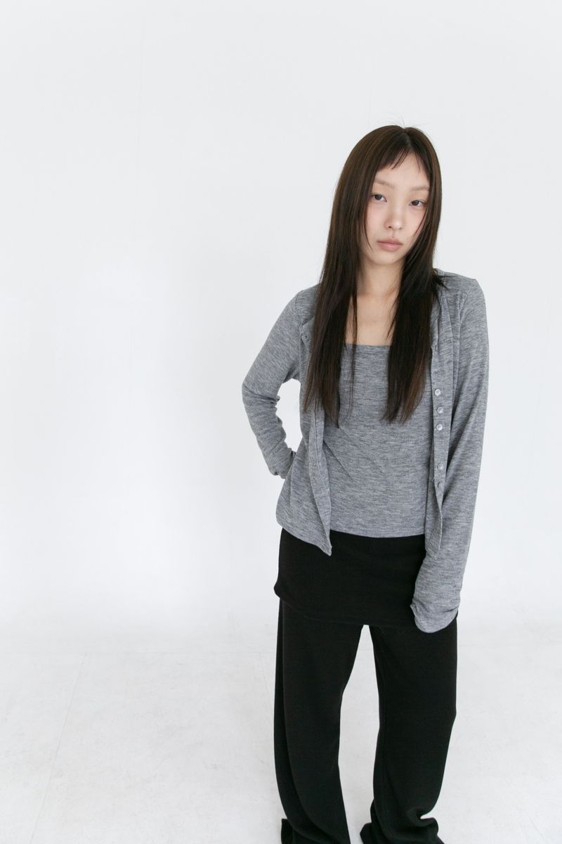 omoosoohy（オムスヒ）の「melange layered cardigan top(3colors)（Tops）」