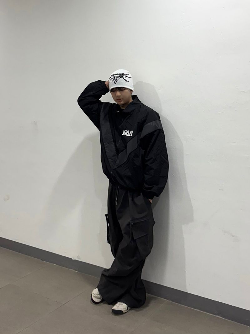 zipper point work pants