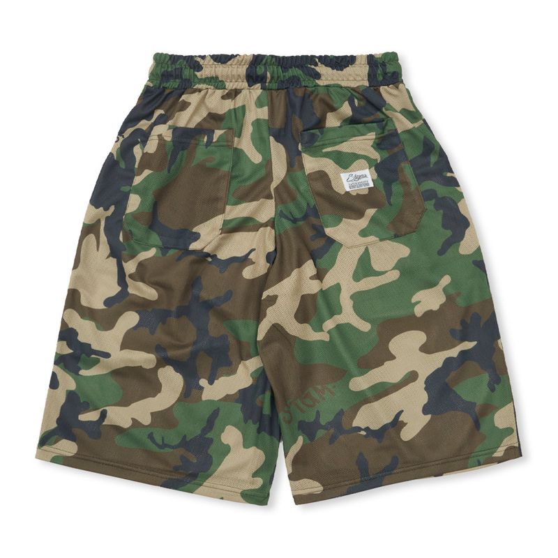 Mesh Wide Bermuda Pants Camouflage