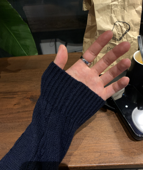 Look & P Henry Neck Button Cable Overfit Knit