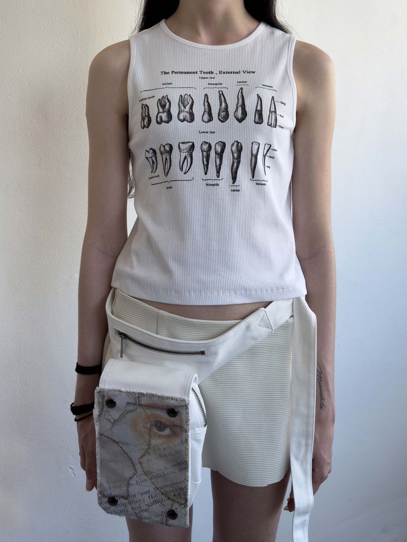 My Teeth Sleeveless Tee WHITE