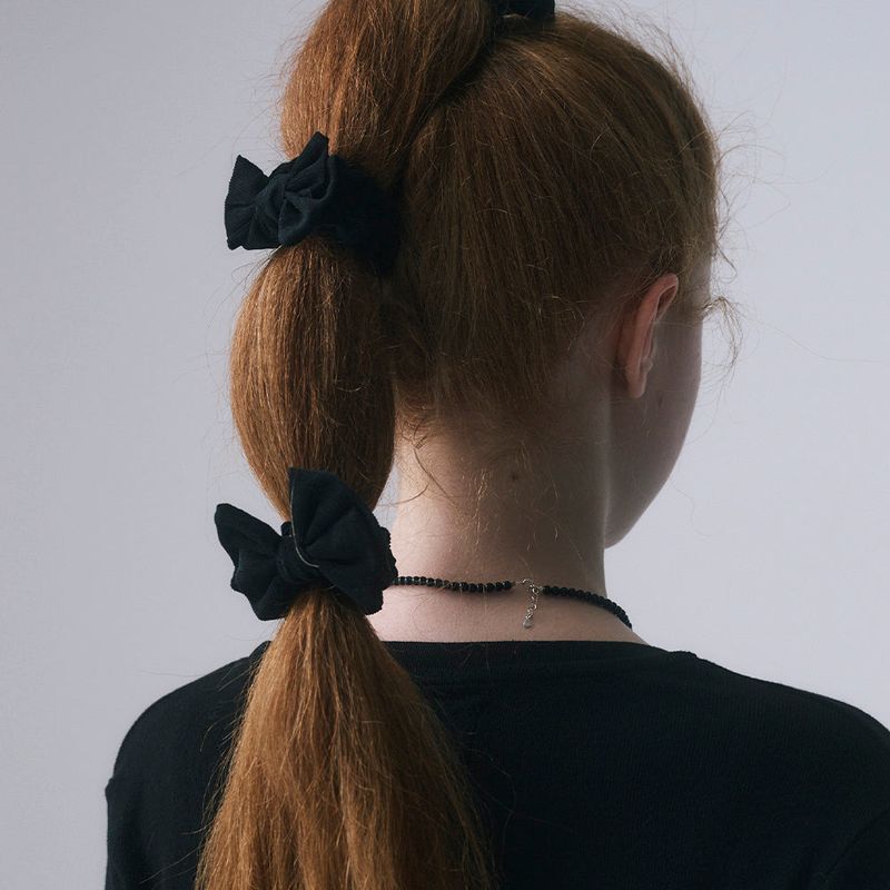 RIBBON SCRUNCHIE, BLACK