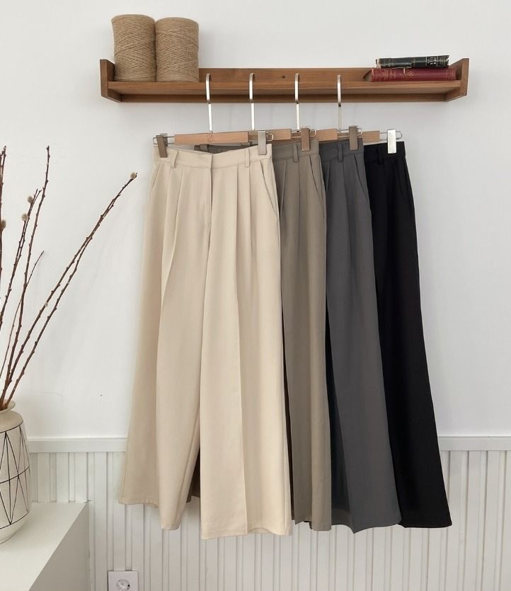Botel Two Pintuck Wide Slacks