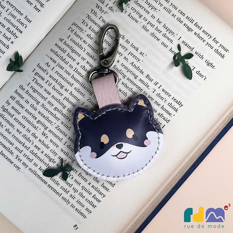 Shiba Inu Genuine Leather Keychain