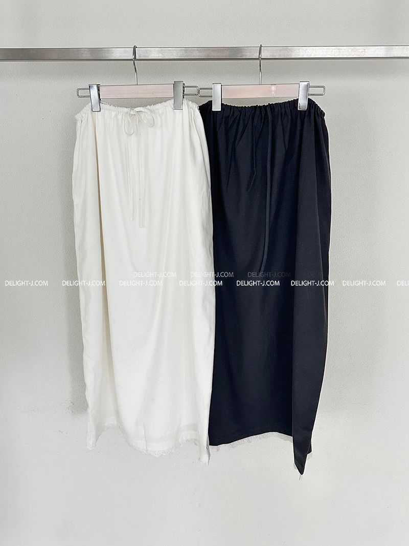 lace string maxi long skirt